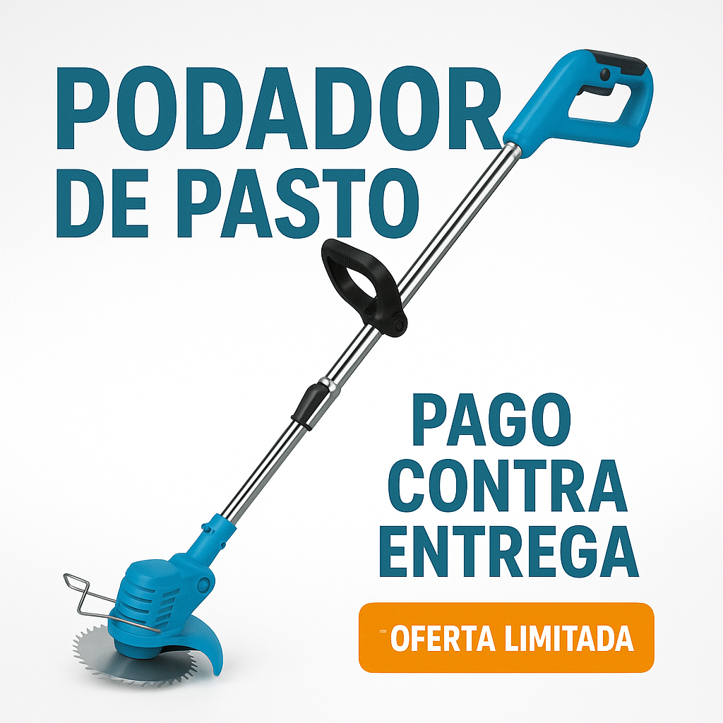 Podadora de Pasto Inalámbrica 98V con 2 Baterías y Accesorios – Corte Rápido y Preciso