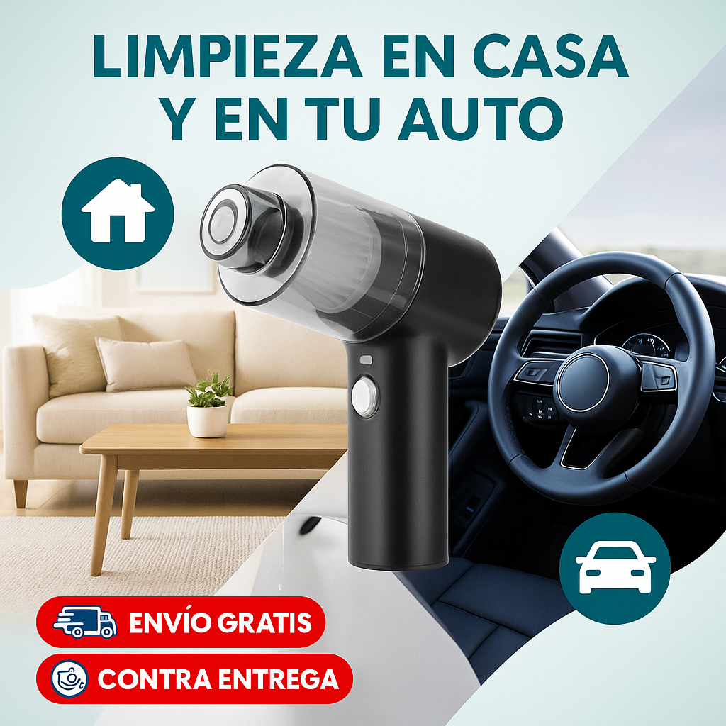 Aspiradora de Mano Recargable Para Auto