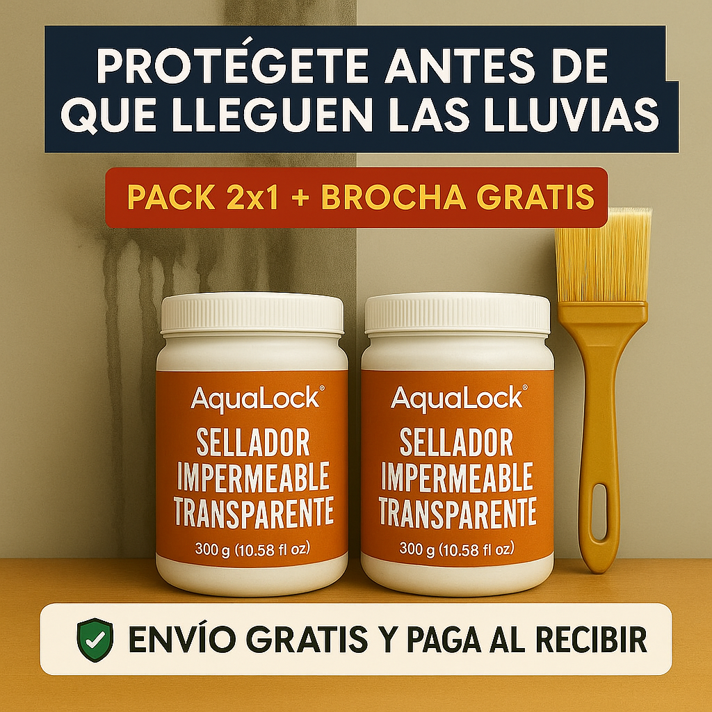 🔥 ¡2x1 HOY! Lleva 2 AquaLock® y paga 1 + Brocha GRATIS