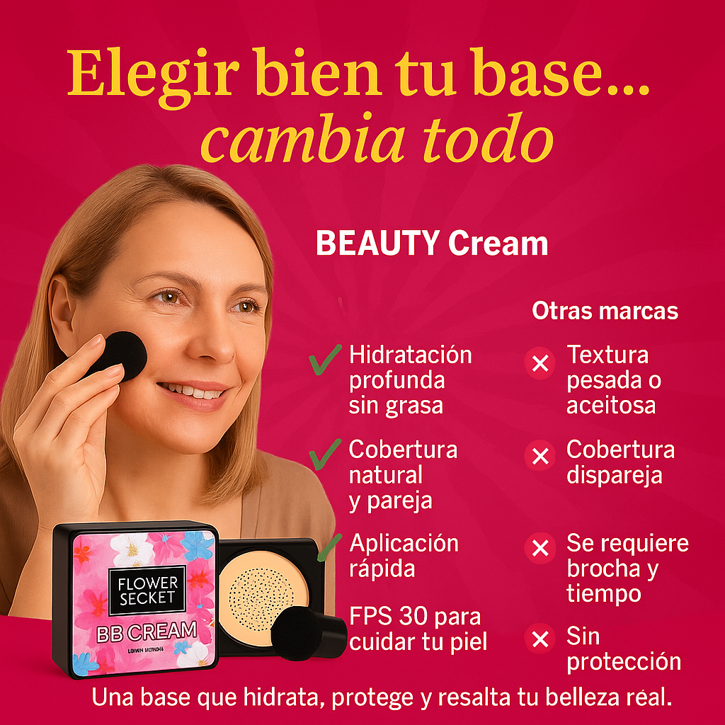 🔥 BB Cream® – Solo por HOY 50% OFF + Brocha de Regalo