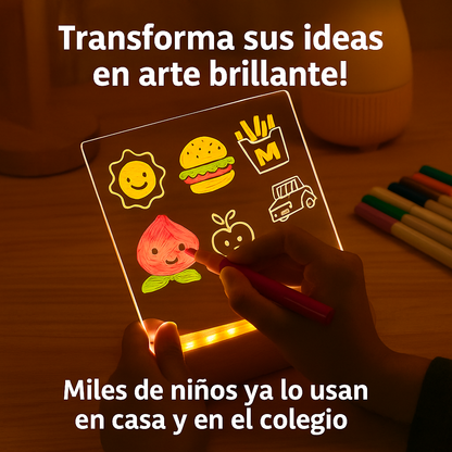 ✨ Pizarra Mágica + 7 Colores – ¡Tu imaginación, ahora con luz!