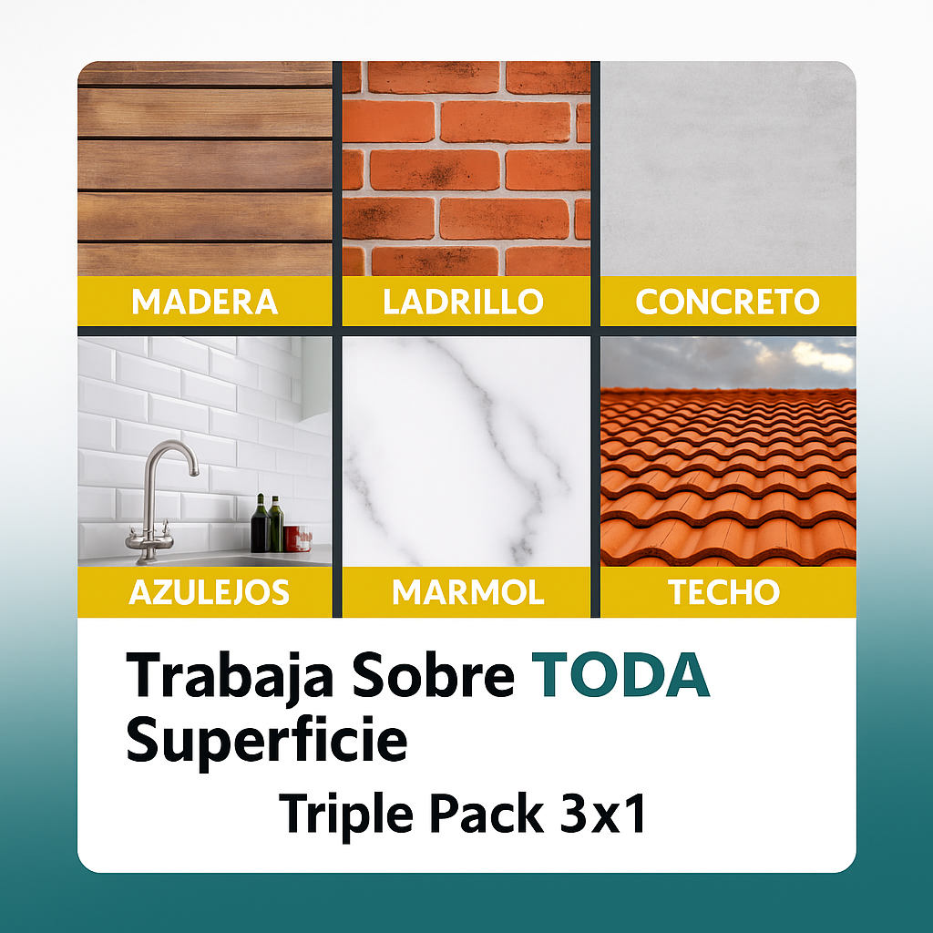 Triple Pack (x3) Adhesivo Impermeable – Sella Filtraciones, Grietas y Goteras al Instante