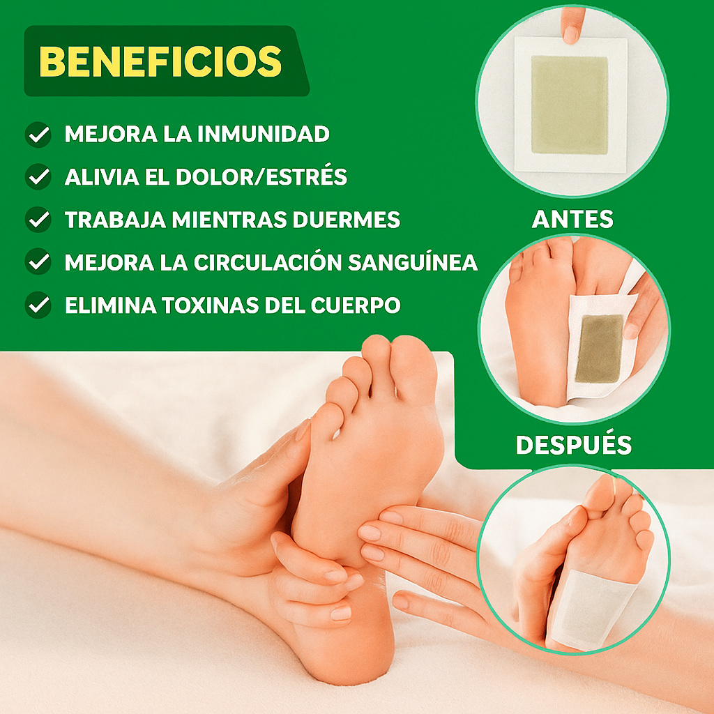 💥 100 Parches Kinoki x el Precio de 10 — ¡Solo por Hoy!
