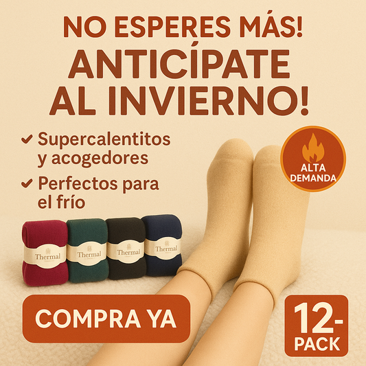 ¡Oferta irresistible! 12x6 pares térmicos coloridos + envío GRATIS 🌈🧦