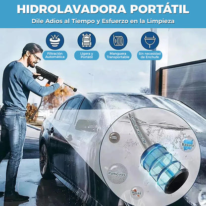 Hidrolavadora Inalámbrica Tasbel™ de Alta Presión | 2 Baterías 98V Incluidas